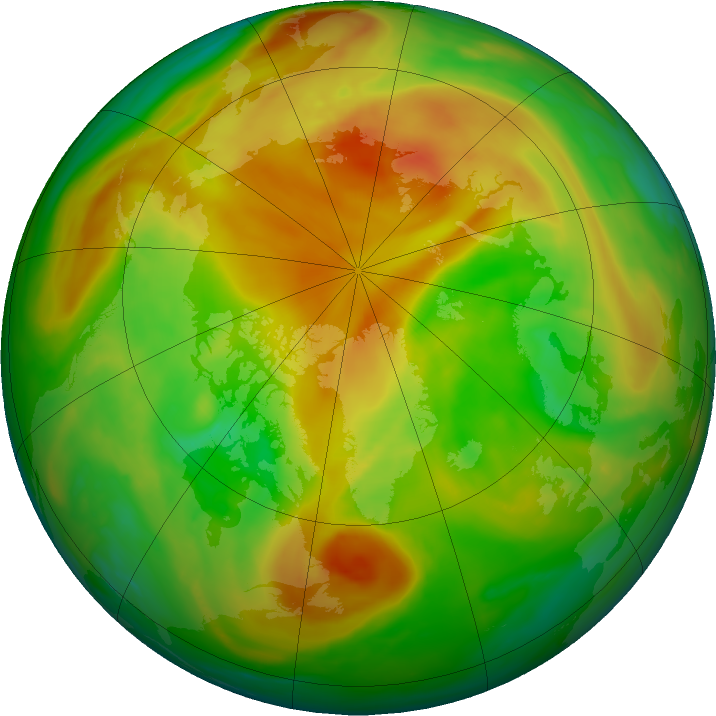 Arctic ozone map for 10 May 2023